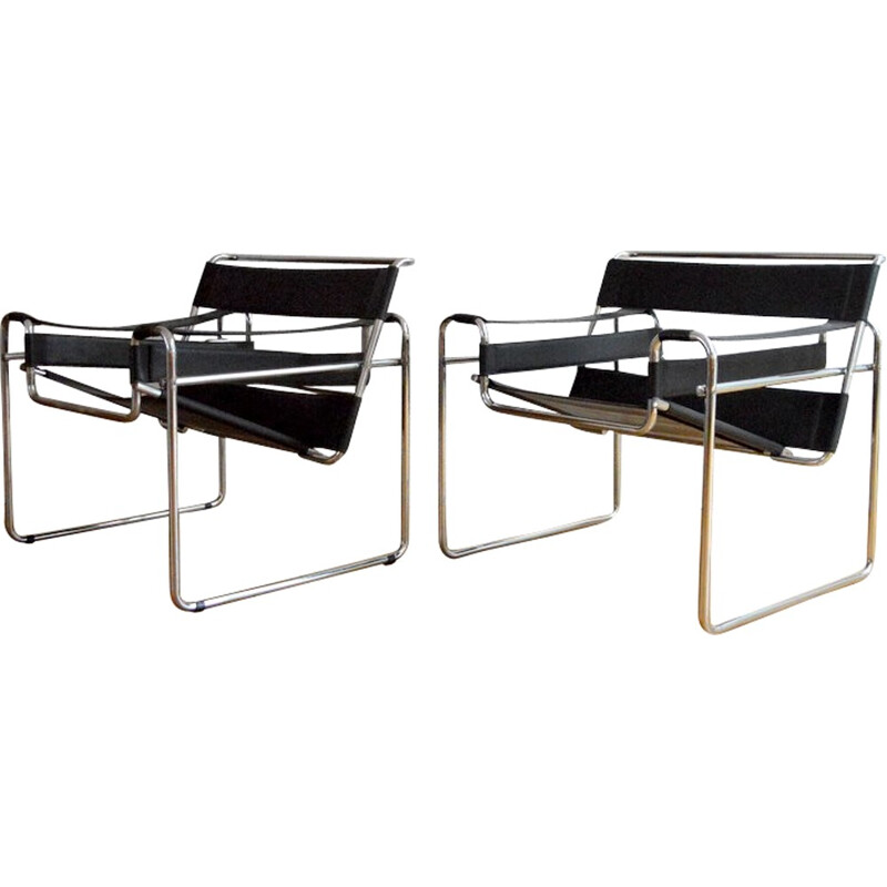 Paire de fauteuils "Wassily", Marcel BREUER - 1980