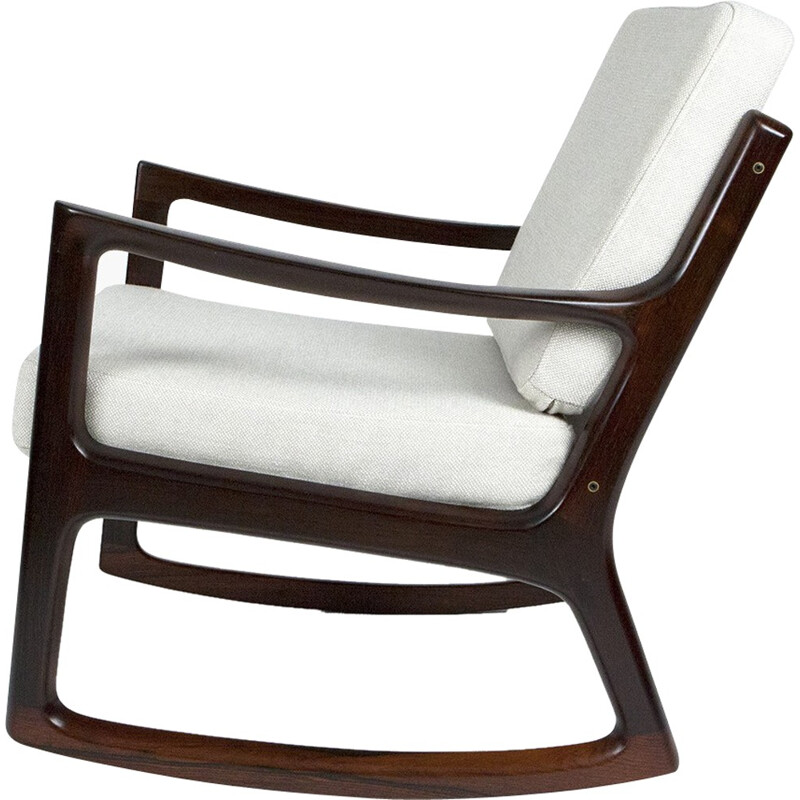 Rocking chair in rosewood, Ole WANSCHER - 1960s