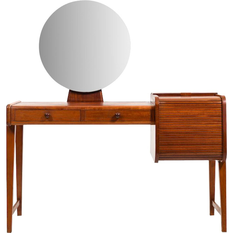 Danish vintage teak & oakwood dressing table, 1950