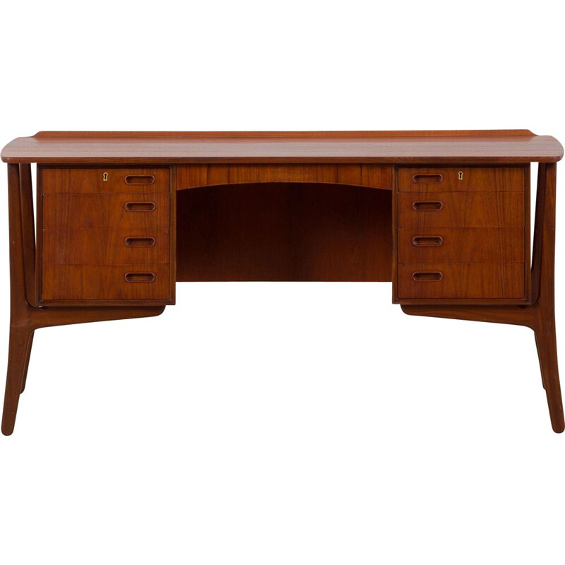 Teak vintage desk by Svend Aage Madsen for H.P. Hansen, Denmark 1960s