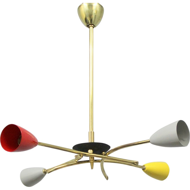 Italian brass chandelier - 1950s