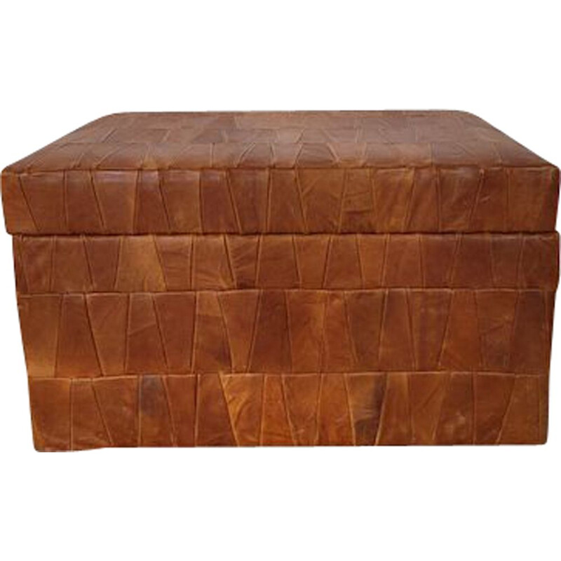 Vintage leather patchwork chest from De Sede