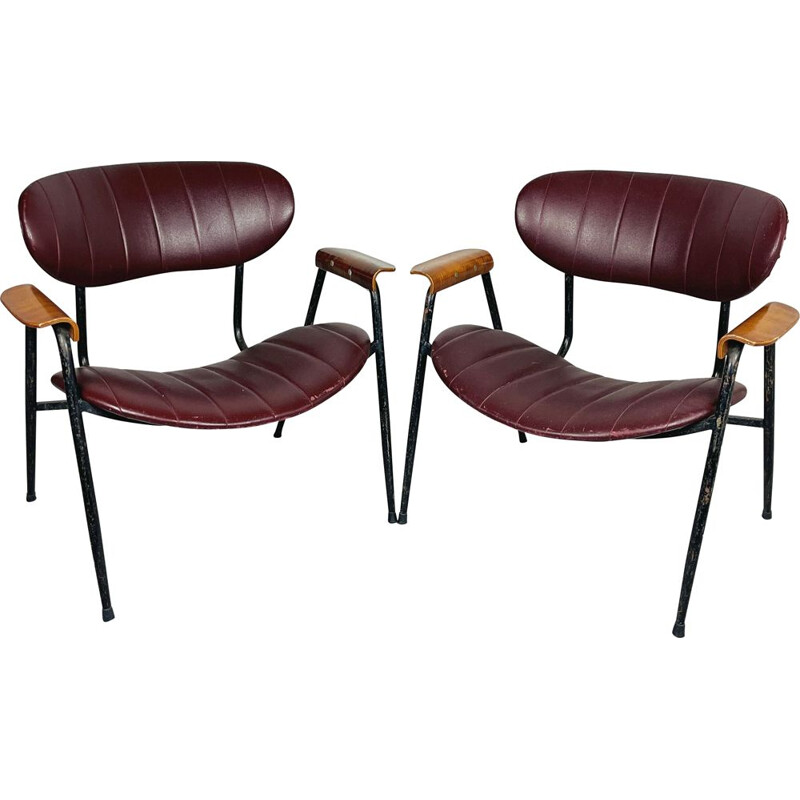 Paire de fauteuils vintage de Gastone Rinaldi pour Rima (Padoue), Italie 1950