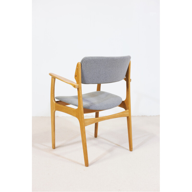 Vintage oakwood armchair by Erik Buch for O.D Møbler