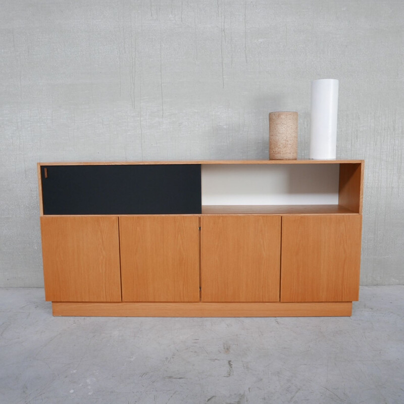 Mid-century modernist sideboard with 4 doors by De Coene