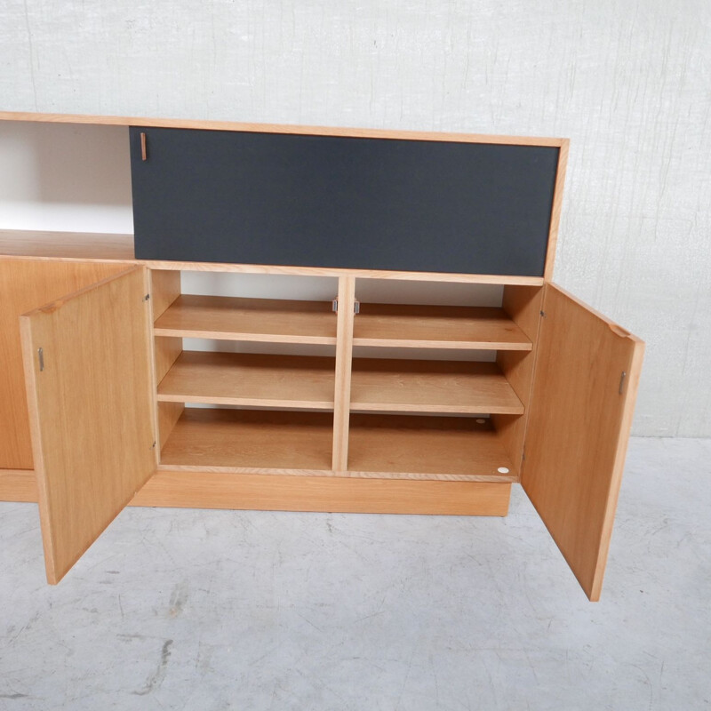 Mid-century modernist sideboard with 4 doors by De Coene