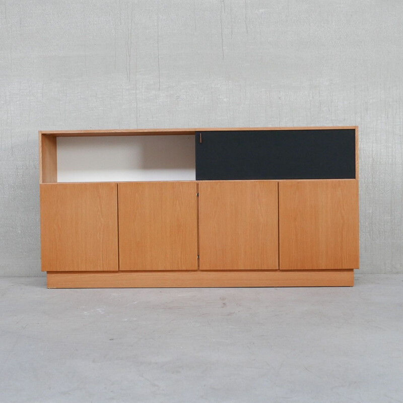 Mid-century modernist sideboard with 4 doors by De Coene