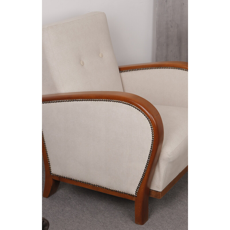 Hungarian armchair in fabric - 1940s
