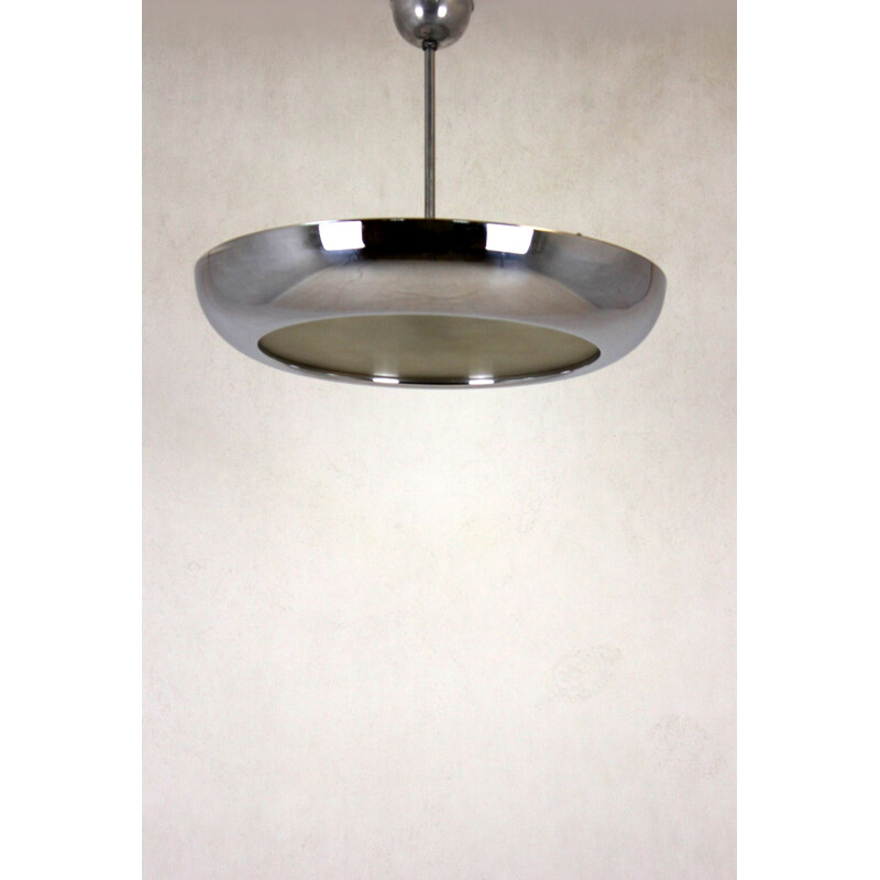 Vintage Ufo Bauhaus hanglamp van Josef Hurka voor Napako, 1930