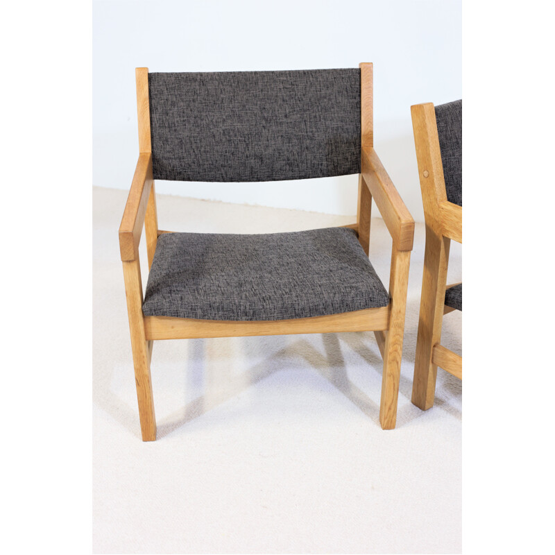 Pair of vintage oak armchairs "GE 151" by Hans J.Wegner for Getama, Denmark