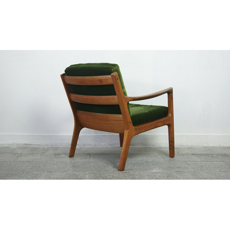 Vintage Deense teakhouten fauteuil van Ole Wanscher voor Cado France