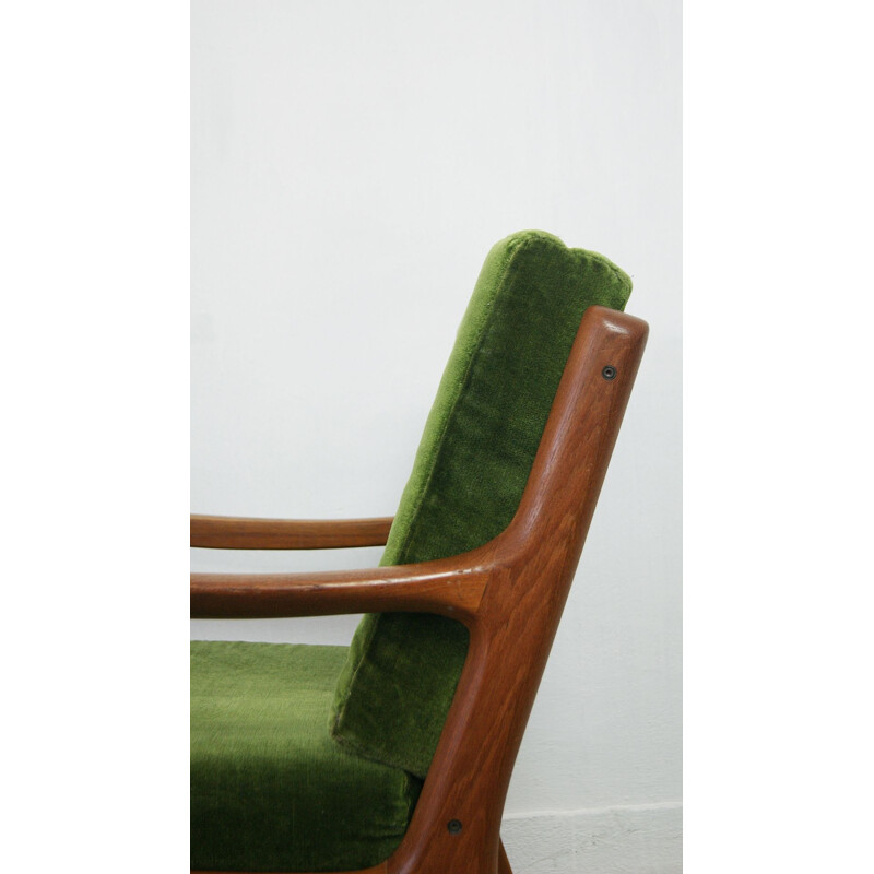 Vintage Deense teakhouten fauteuil van Ole Wanscher voor Cado France