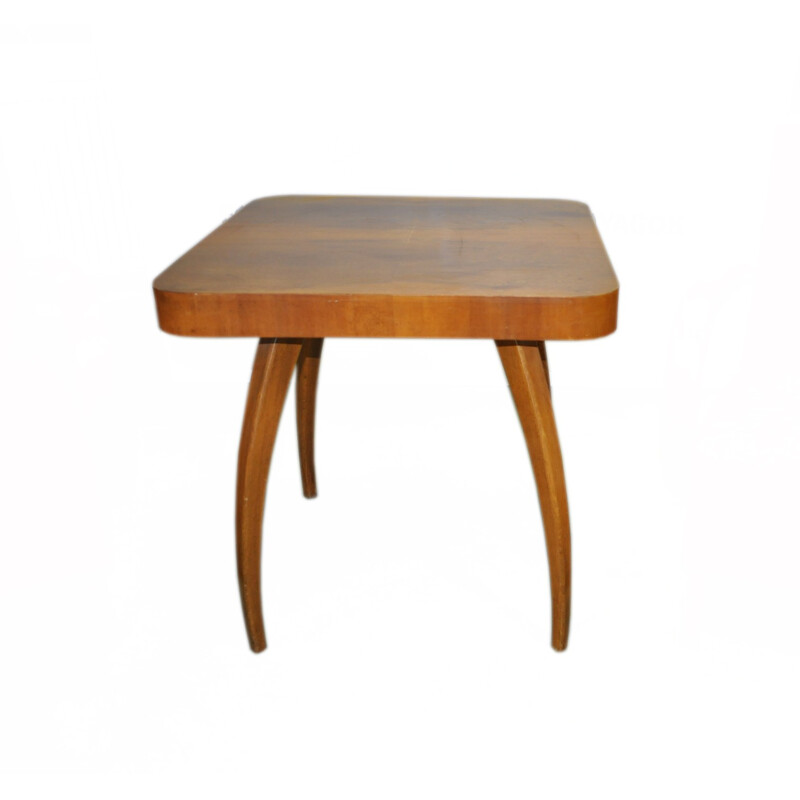 UP Zavody "H259" side table in wood, Jindrich HALABALA - 1930s