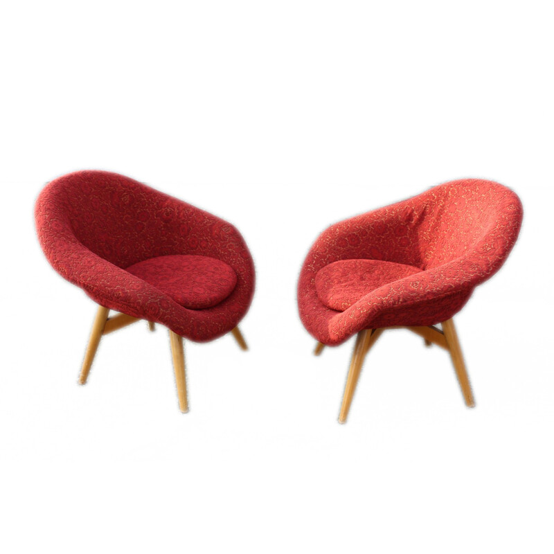 Pair of Czech "Cocktail" armchairs, Frantisek JIRAK - 1950s