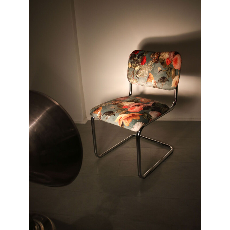 Vintage upholstered chair by Marcel Breuer for Cesca