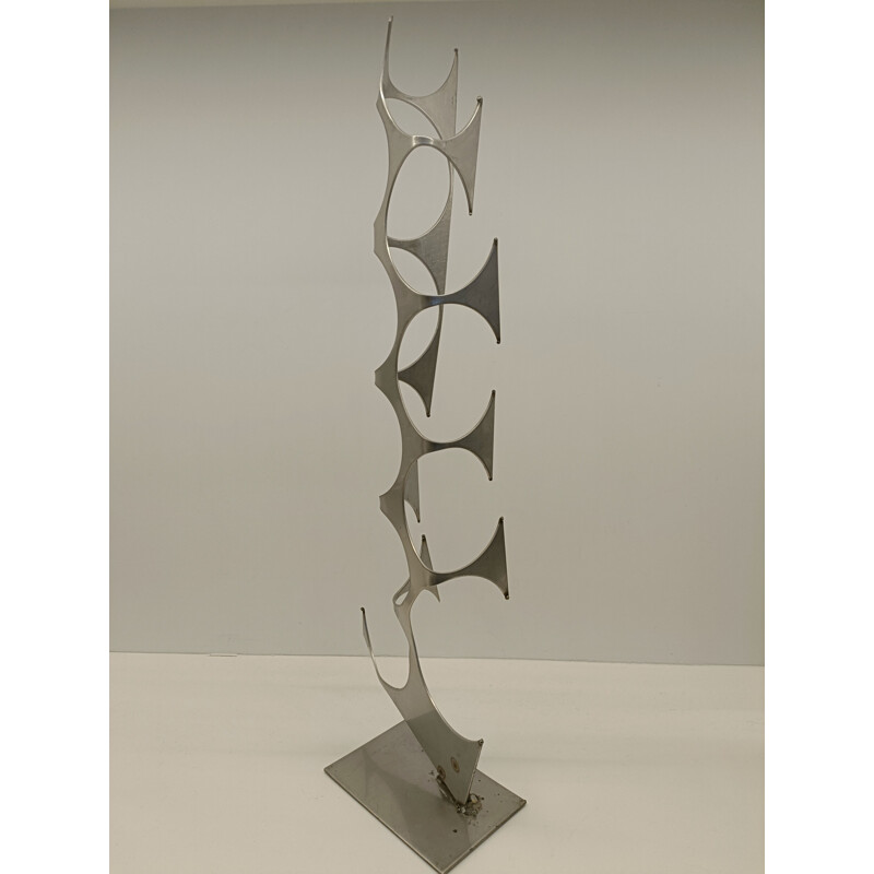 Vintage brutalist steel sculpture, 1950