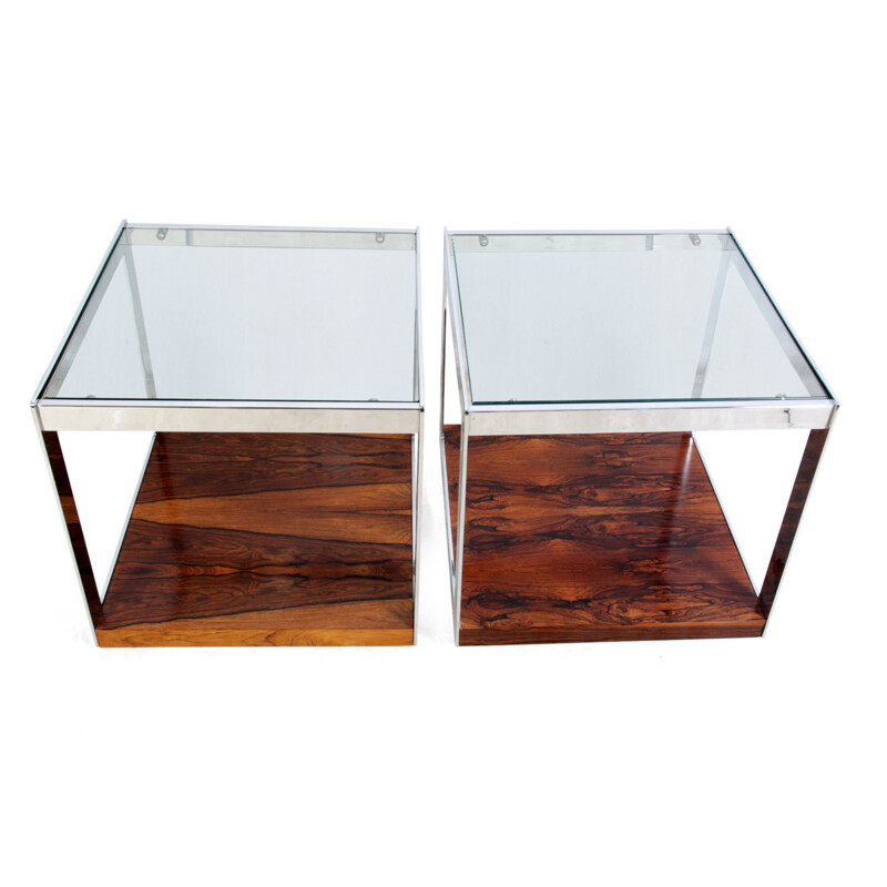 Pair of Merrow Associates side tables in rosewood - 1960s
