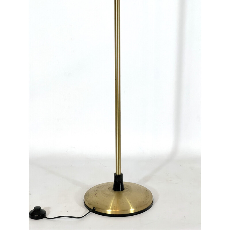 Vintage brass orientable floor lamp by Reggiani, Italy 1970s