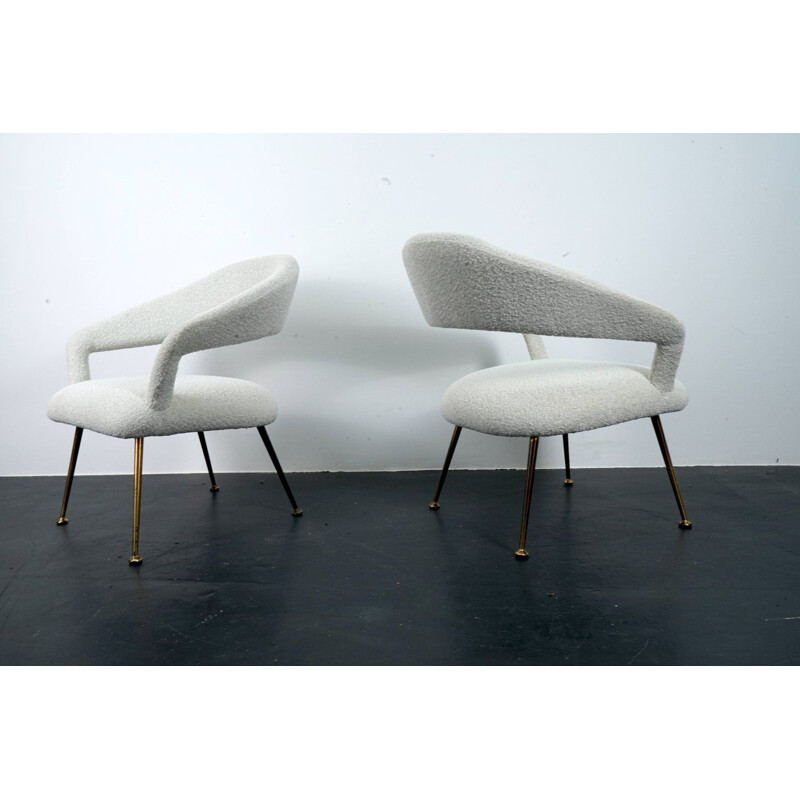 Pair of vintage armchairs by Gastone Rinaldi, 1970