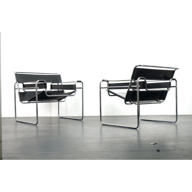 Pair of vintage Wassily armchairs by Marcel Breuer for Knoll International, 1960s