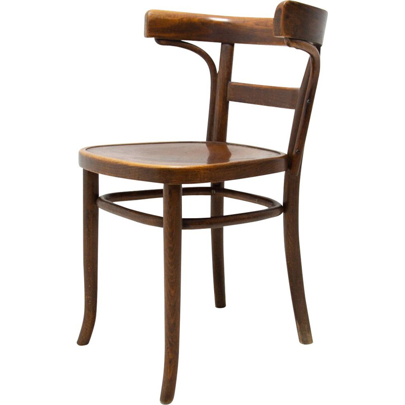chaise vintage en bois de hêtre et bois courbé par Bernkop, Tchécoslovaquie 1930