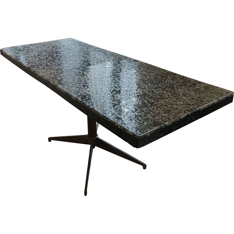 Vintage stone and resin coffee table, 1960
