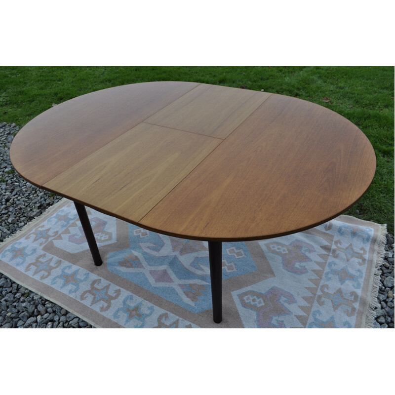 Vintage circular teak dining table by A H McIntosh, Scotland 1960s