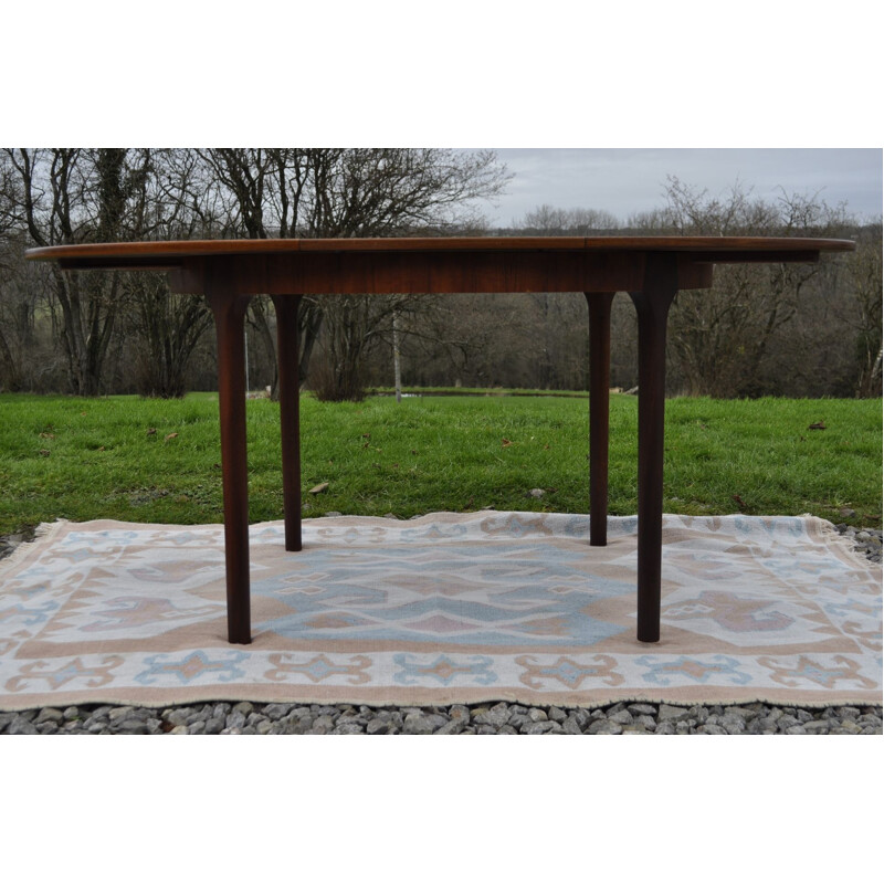 Vintage circular teak dining table by A H McIntosh, Scotland 1960s