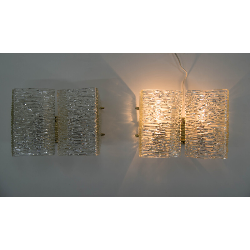 Pair of vintage wall lamps by Kalmar Vienna, 1950s