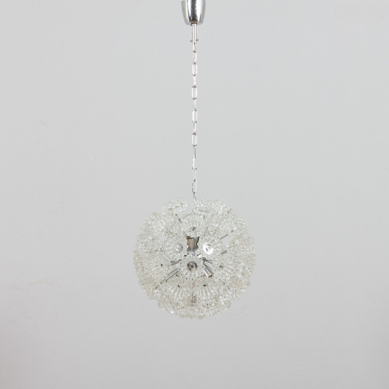 Vintage murano glass chandelier Venini style, Italy 1970