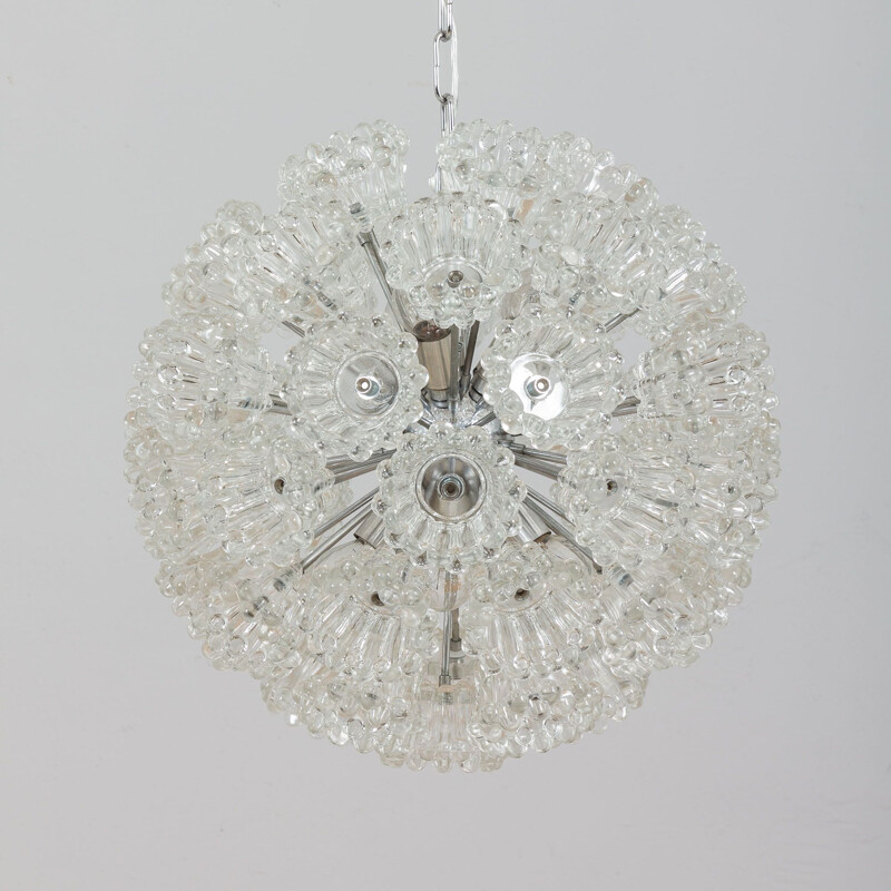 Vintage murano glass chandelier Venini style, Italy 1970