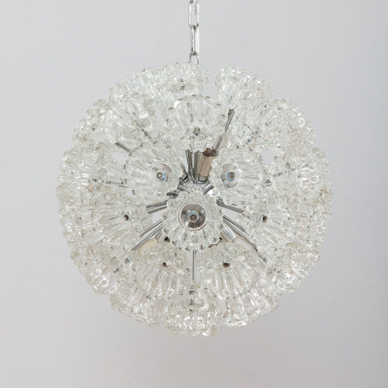 Vintage murano glass chandelier Venini style, Italy 1970