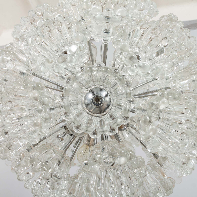 Vintage murano glass chandelier Venini style, Italy 1970