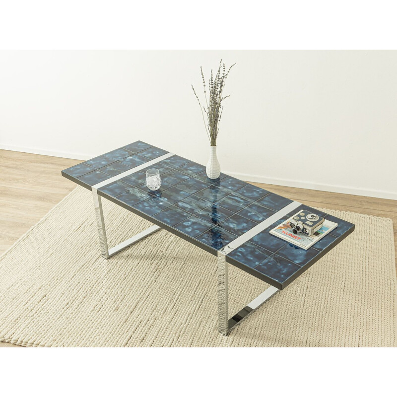 Vintage metal and ceramic coffee table by Juliette Belarti for Belarti, 1960