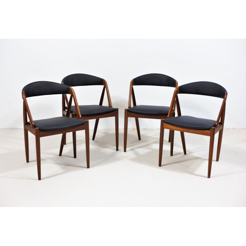 Set of 4 vintage chairs by Kaï Kristiansen for Schou Andersen