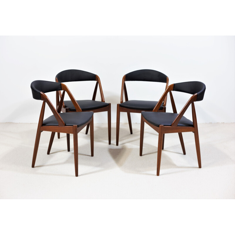 Set of 4 vintage chairs by Kaï Kristiansen for Schou Andersen