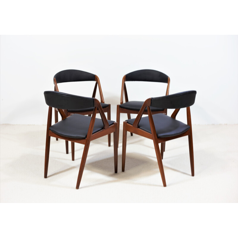 Set of 4 vintage chairs by Kaï Kristiansen for Schou Andersen