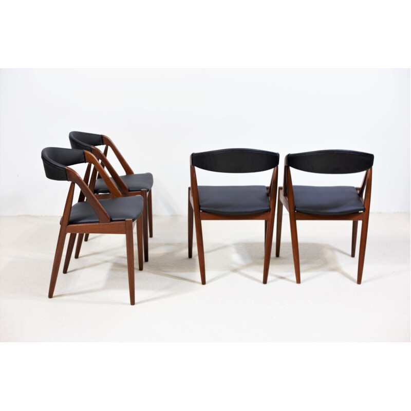 Set of 4 vintage chairs by Kaï Kristiansen for Schou Andersen