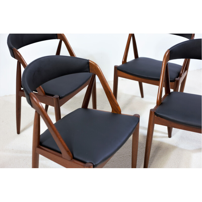 Set of 4 vintage chairs by Kaï Kristiansen for Schou Andersen