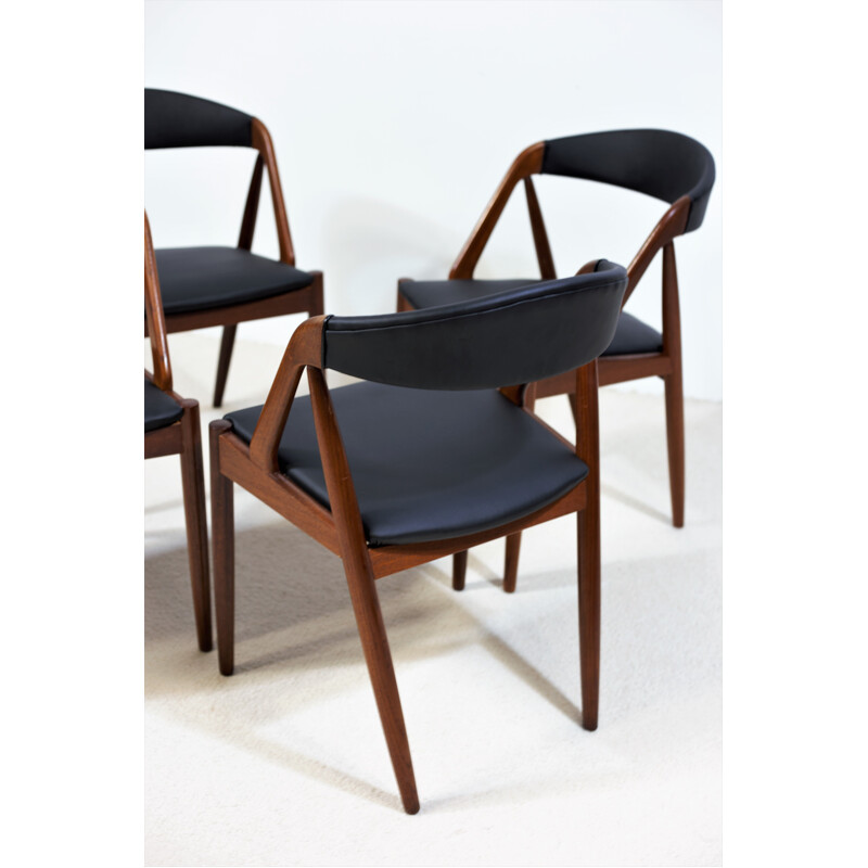 Set of 4 vintage chairs by Kaï Kristiansen for Schou Andersen