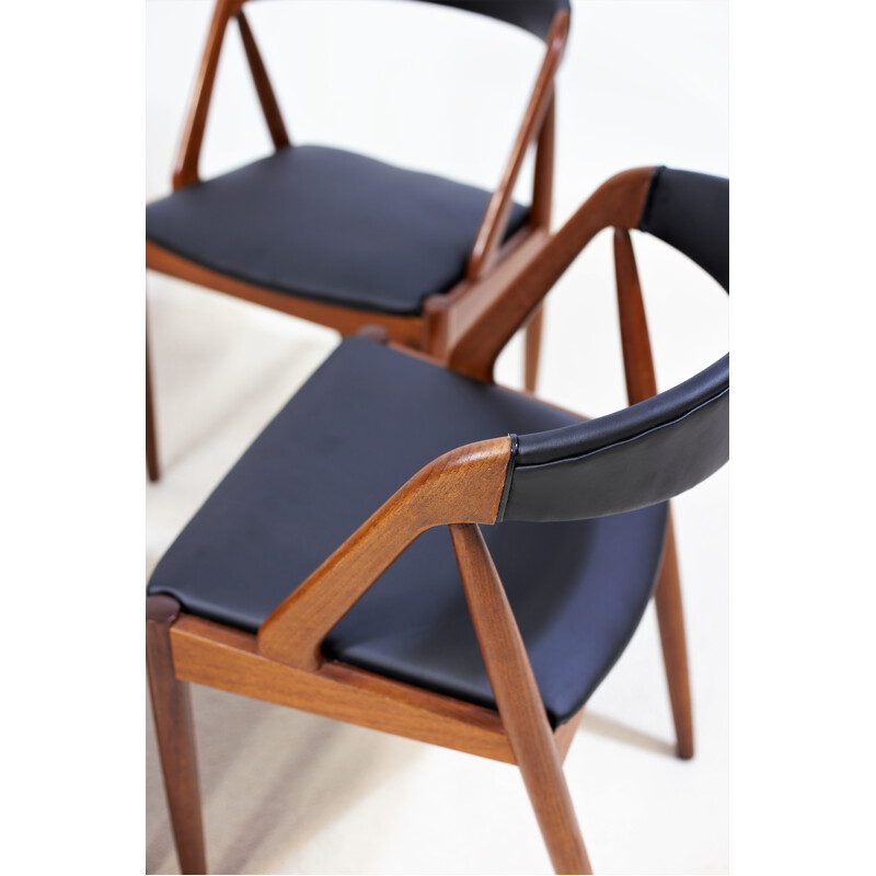 Set of 4 vintage chairs by Kaï Kristiansen for Schou Andersen