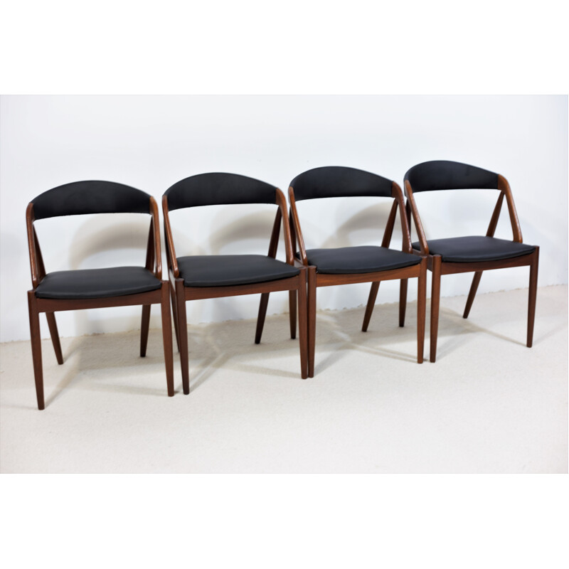 Set of 4 vintage chairs by Kaï Kristiansen for Schou Andersen