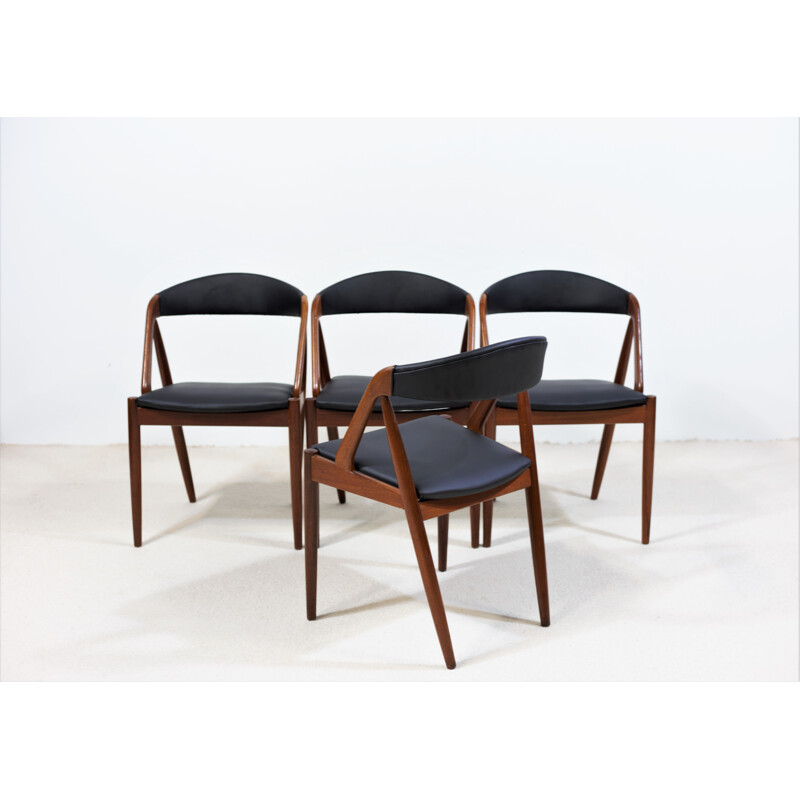 Set of 4 vintage chairs by Kaï Kristiansen for Schou Andersen