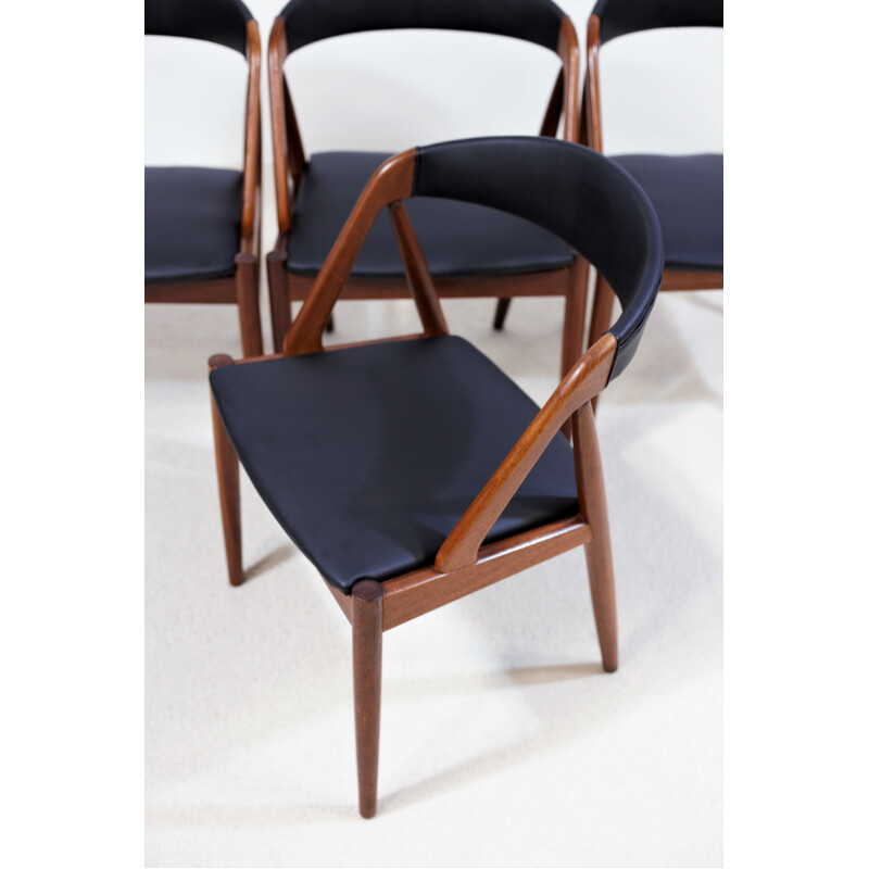 Set of 4 vintage chairs by Kaï Kristiansen for Schou Andersen