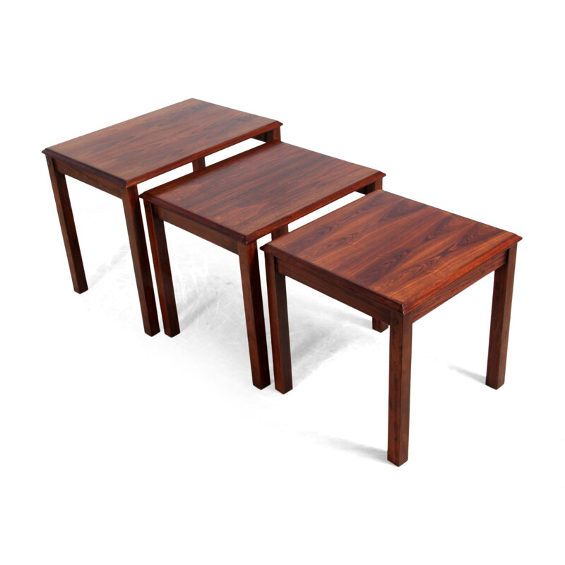 Mid century set of nesting tables in rosewood - 1970s