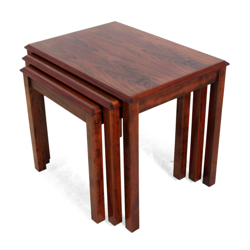 Mid century set of nesting tables in rosewood - 1970s