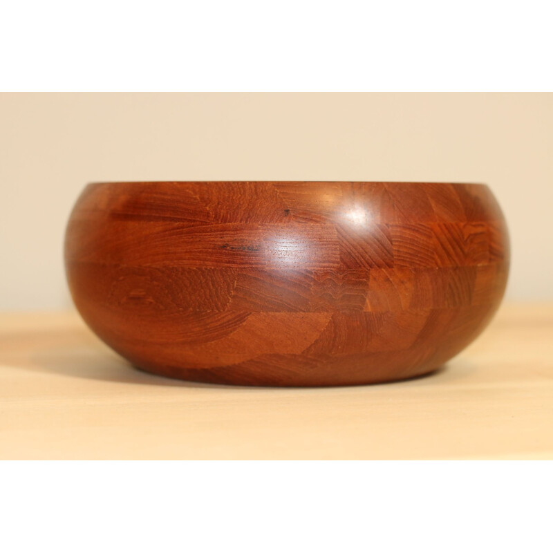 Teak vintage bowl with curved edge, Denmark