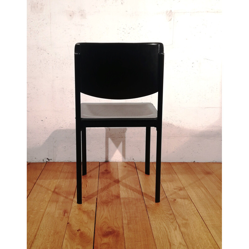 Chaise vintage en cuir de Matteo Grassi