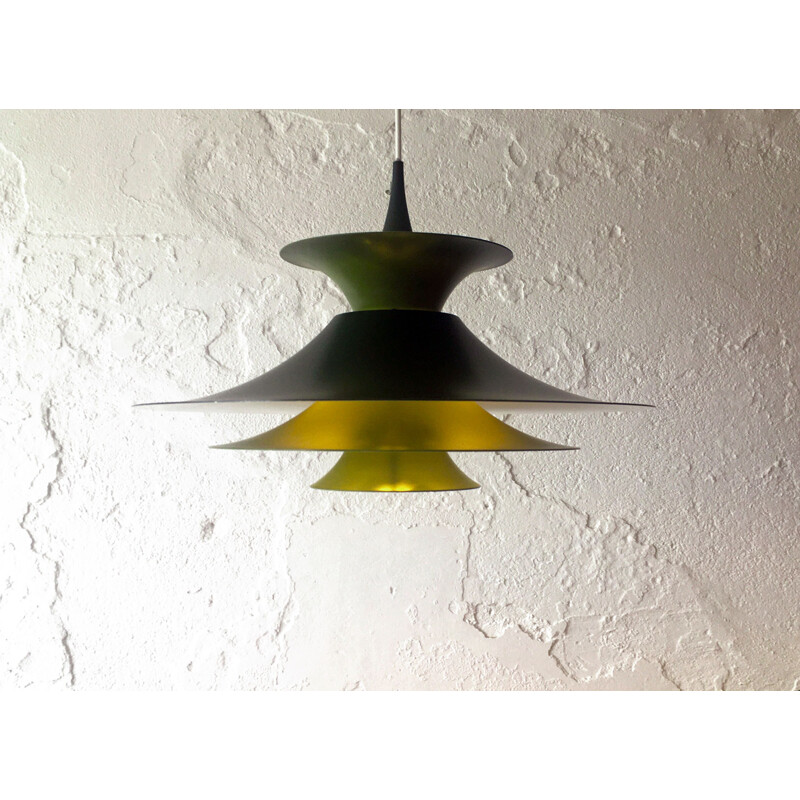 Vintage green Radius pendant lamp, Denmark 1960s