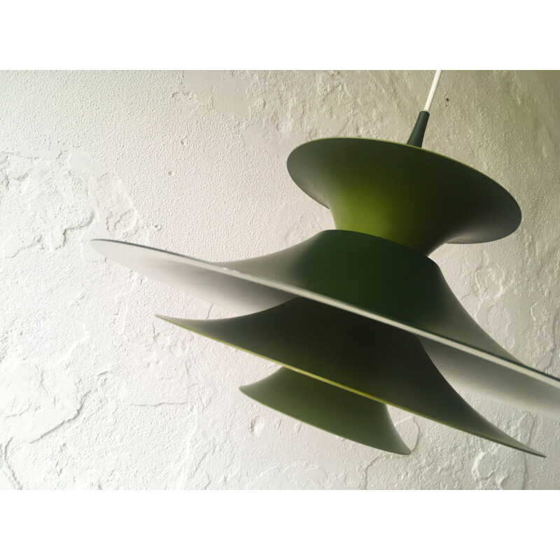 Vintage green Radius pendant lamp, Denmark 1960s